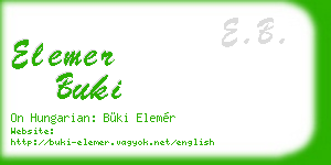 elemer buki business card