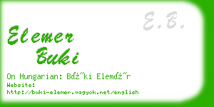 elemer buki business card
